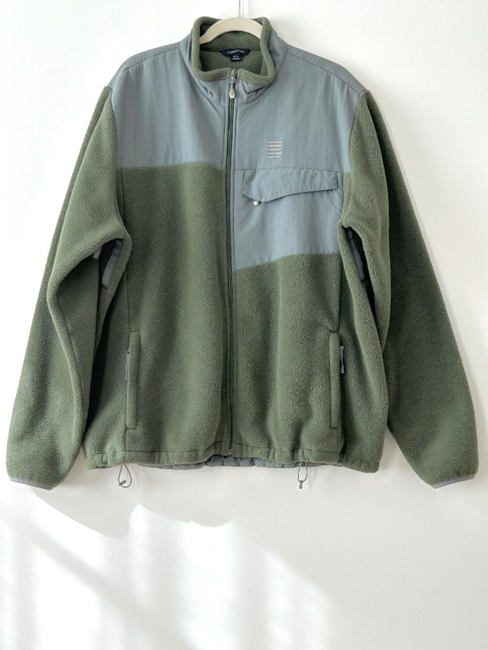 Lands' End Sage Green Fleece Jacket